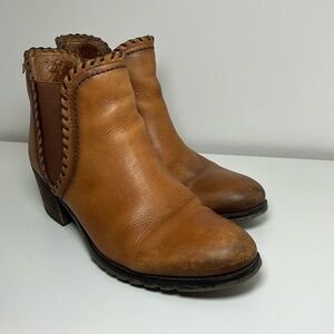 Pikolinos Brown Leather Slip-On Booties Ankle Boots Women's Size 8 / 39
